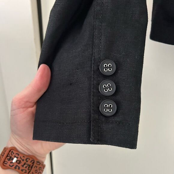 Philippe Adec Black Linen Blazer - Picture 11 of 12